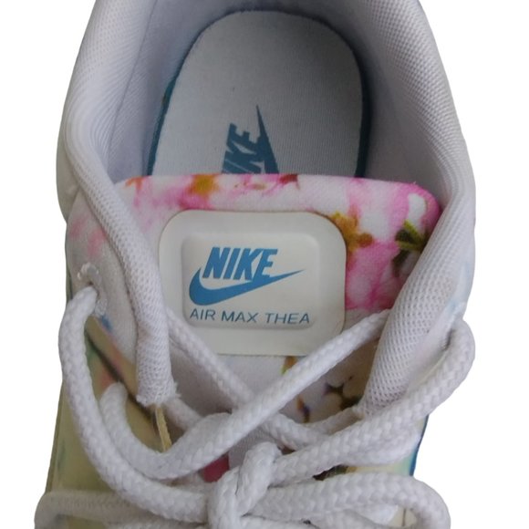 Nike Air Max Thea Cherry Blossoms Floral White Sneakers Women's 8.5 - 599408-102 - Picture 2 of 14